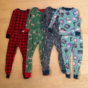 Four pairs long sleeve long pants pajama sets